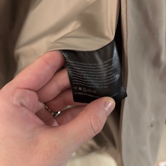 Lululemon Always There Short Trench Coat Size 10 Belted Jacket light beige EUC - Picture 6 of 11